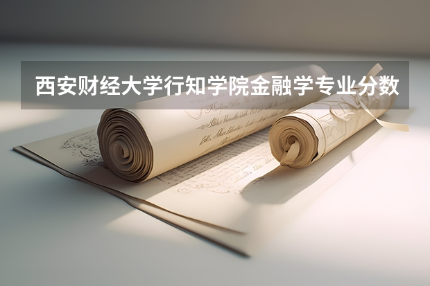 西安财经大学行知学院金融学专业分数线是多少(近三年分数线一览)