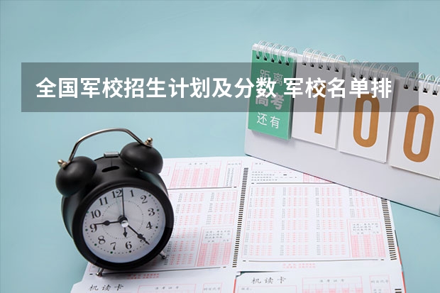 全国军校招生计划及分数 军校名单排名及分数线