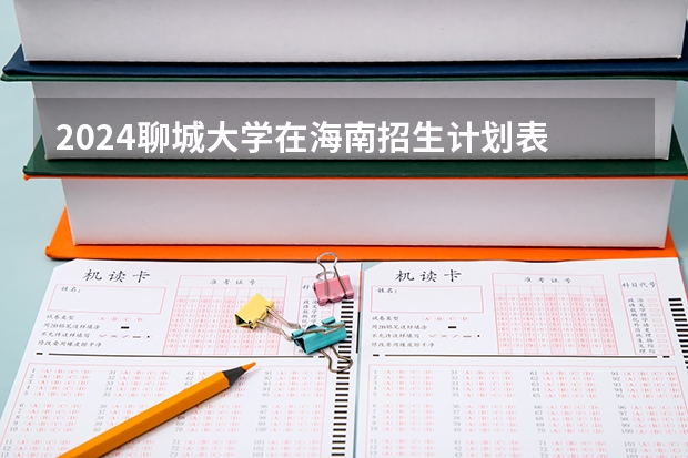 2024聊城大学在海南招生计划表