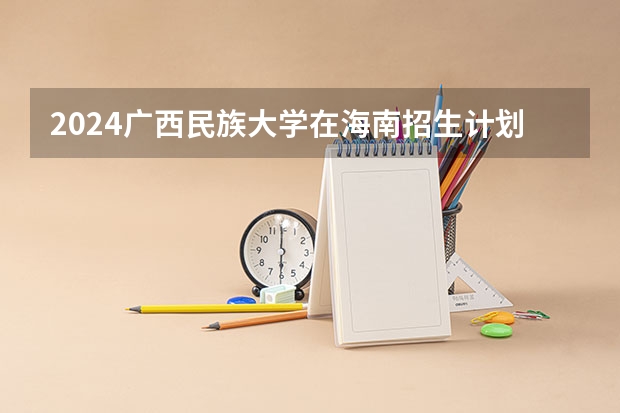 2024广西民族大学在海南招生计划表