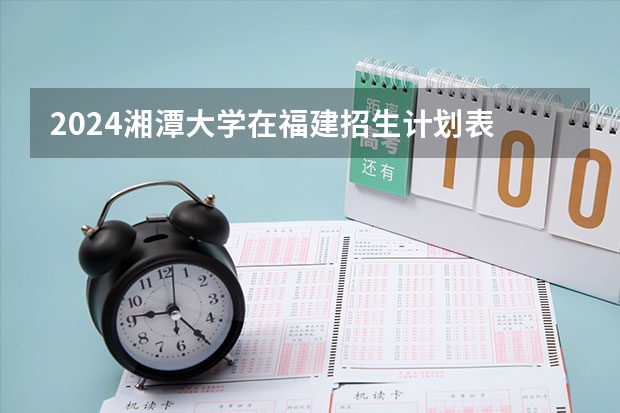 2024湘潭大学在福建招生计划表
