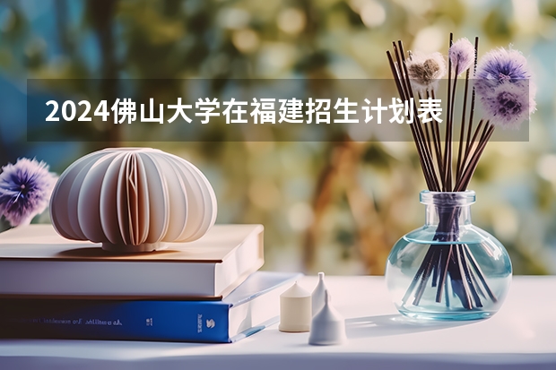 2024佛山大学在福建招生计划表