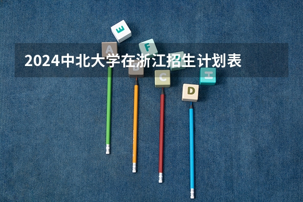 2024中北大学在浙江招生计划表