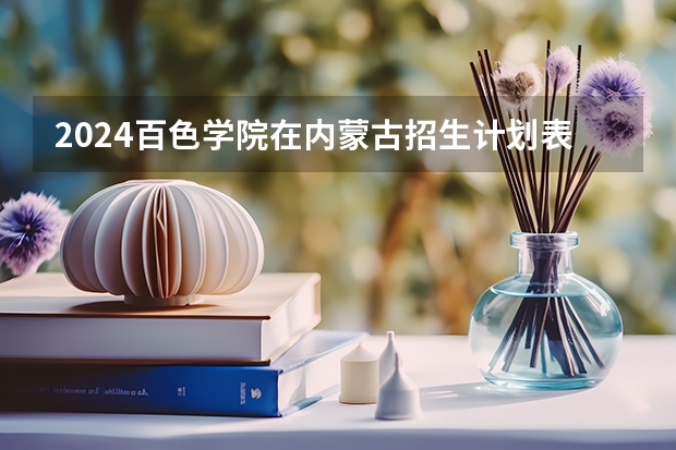 2024百色学院在内蒙古招生计划表