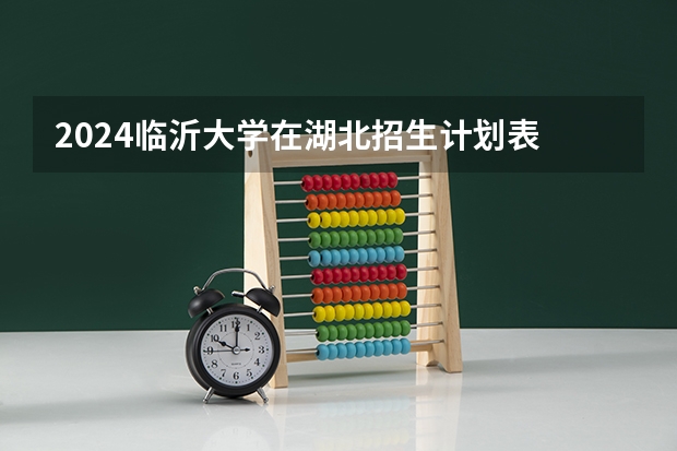 2024临沂大学在湖北招生计划表