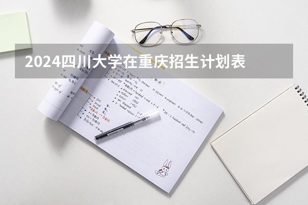 2024四川大学在重庆招生计划表