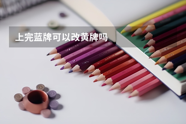 上完蓝牌可以改黄牌吗