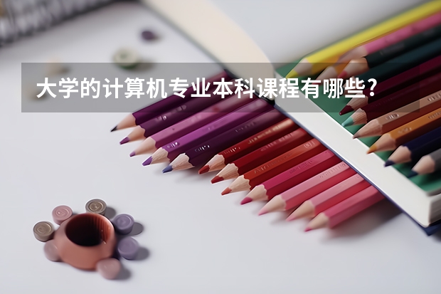 大学的计算机专业本科课程有哪些?