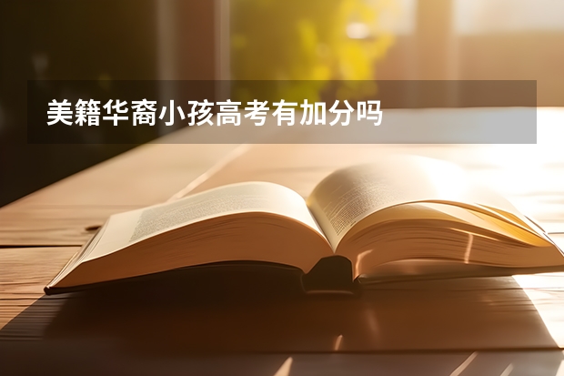 美籍华裔小孩高考有加分吗