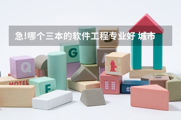 急!哪个三本的软件工程专业好 城市也要适合软件工程就业的