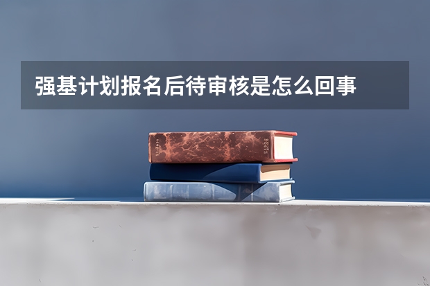 强基计划报名后待审核是怎么回事
