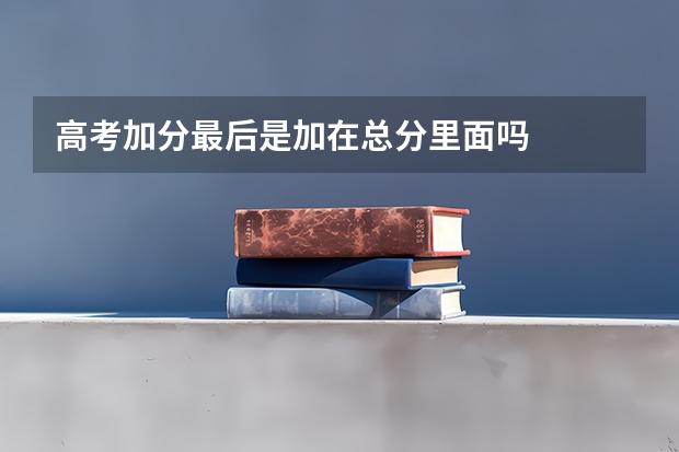 高考加分最后是加在总分里面吗