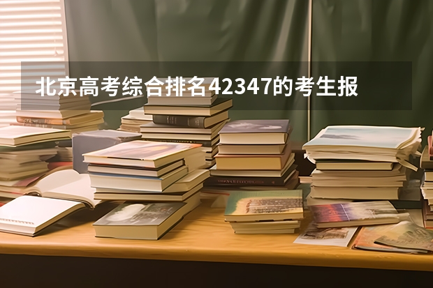 北京高考综合排名42347的考生报什么大学