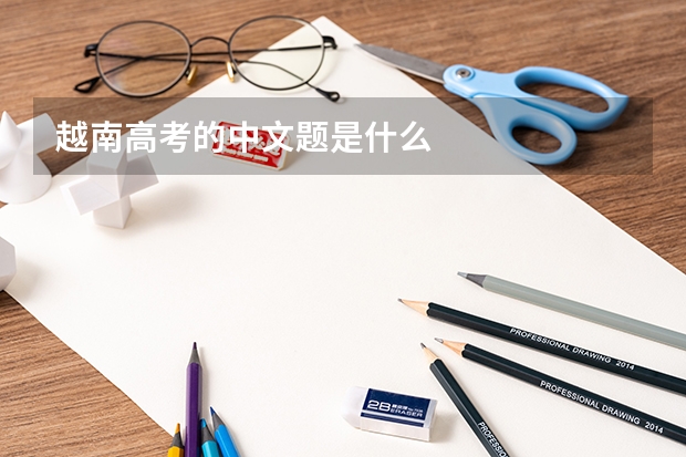 越南高考的中文题是什么