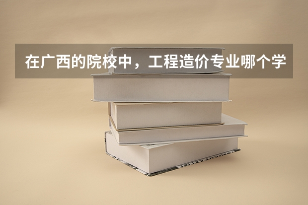 在广西的院校中,工程造价专业哪个学校最好