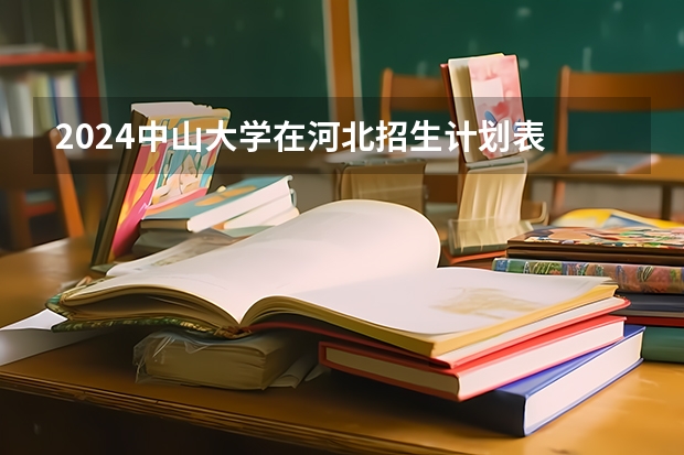2024中山大学在河北招生计划表