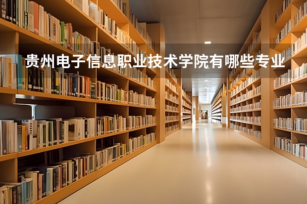 贵州电子信息职业技术学院有哪些专业？