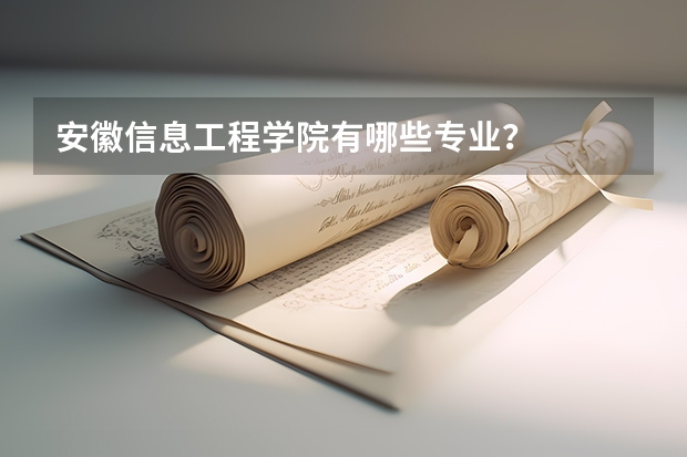 安徽信息工程学院有哪些专业？
