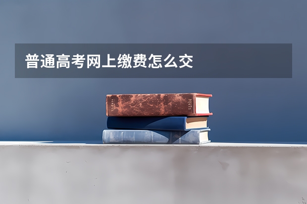 普通高考网上缴费怎么交