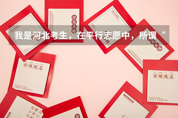 我是河北考生，在平行志愿中，所谓“批次“就是指一本，二本，三本吗?