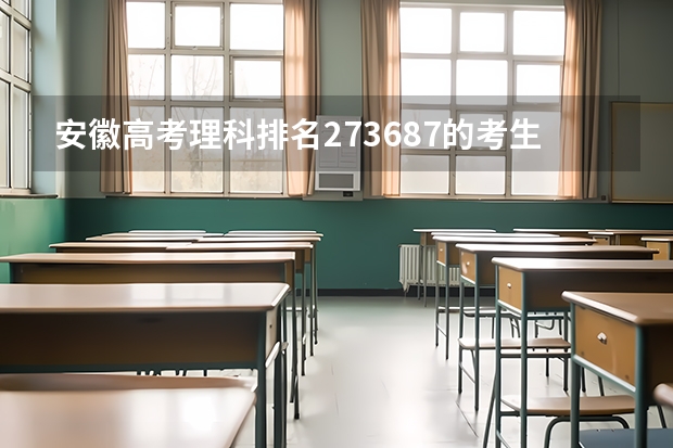 安徽高考理科排名273687的考生报什么大学