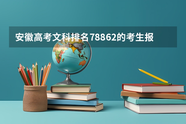 安徽高考文科排名78862的考生报什么大学