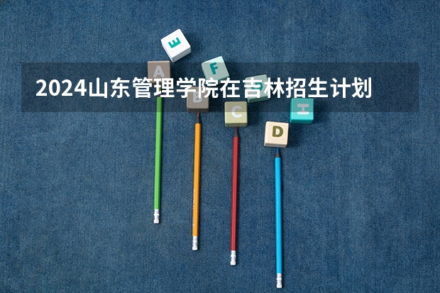 2024山东管理学院在吉林招生计划表