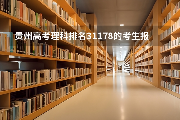 贵州高考理科排名31178的考生报什么大学