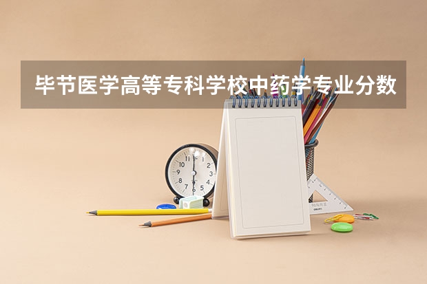 毕节医学高等专科学校中药学专业分数线是多少(近三年分数线一览)